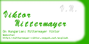 viktor mittermayer business card